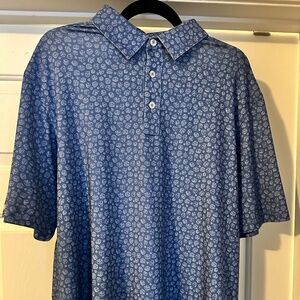 Straight Down Dice-Print Men's Golf Polo